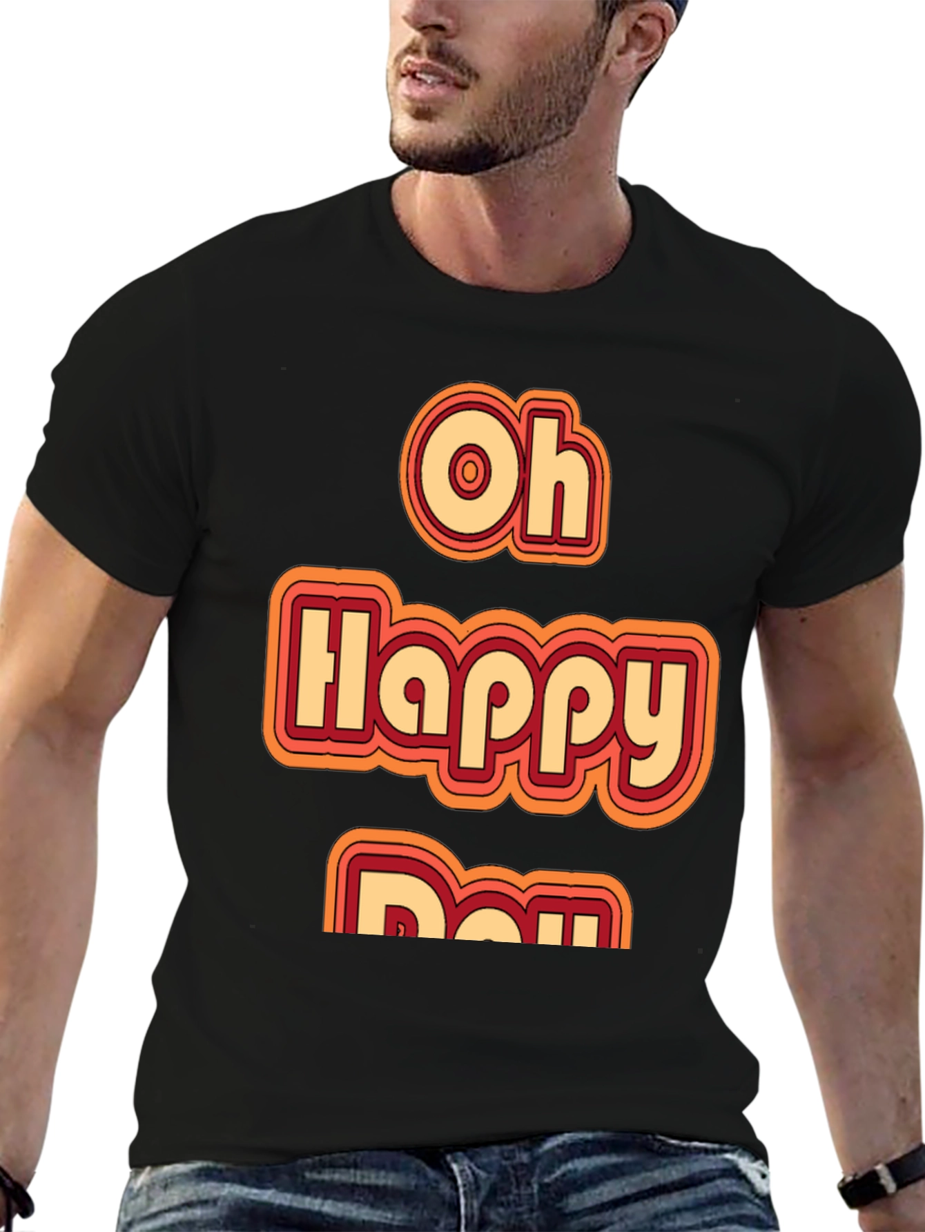 Oh Happy Day Retro Style Graphic Tee