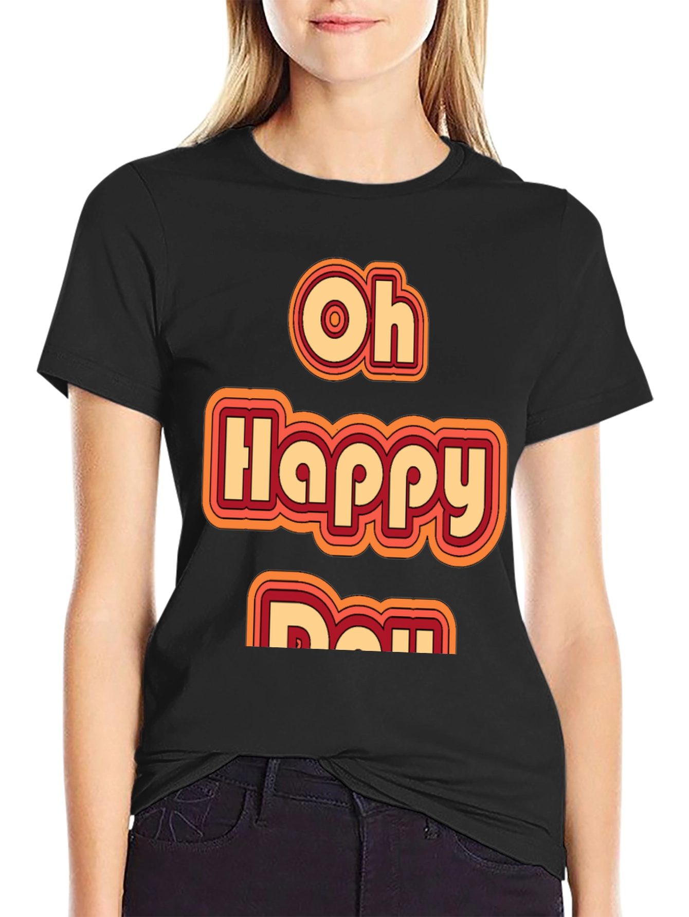 Oh Happy Day Retro Style Graphic Tee