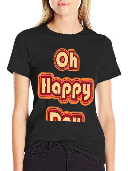 Oh Happy Day Retro Style Graphic Tee
