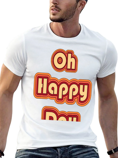 Oh Happy Day Retro Style Graphic Tee