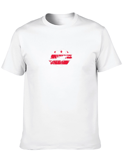 Kiss DC Flag Graphic Tee - Unisex Black T-Shirt