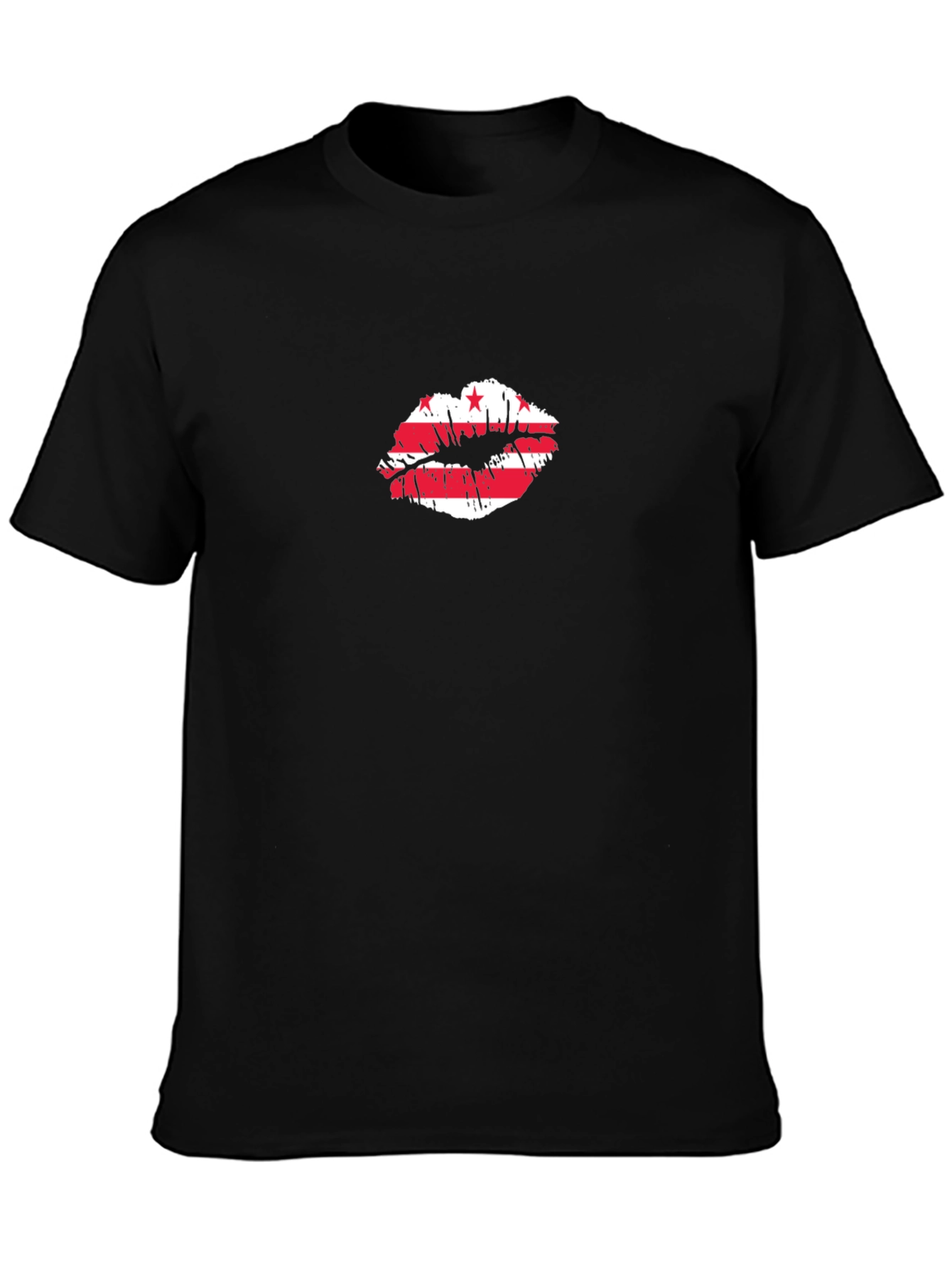 Kiss DC Flag Graphic Tee - Unisex Black T-Shirt