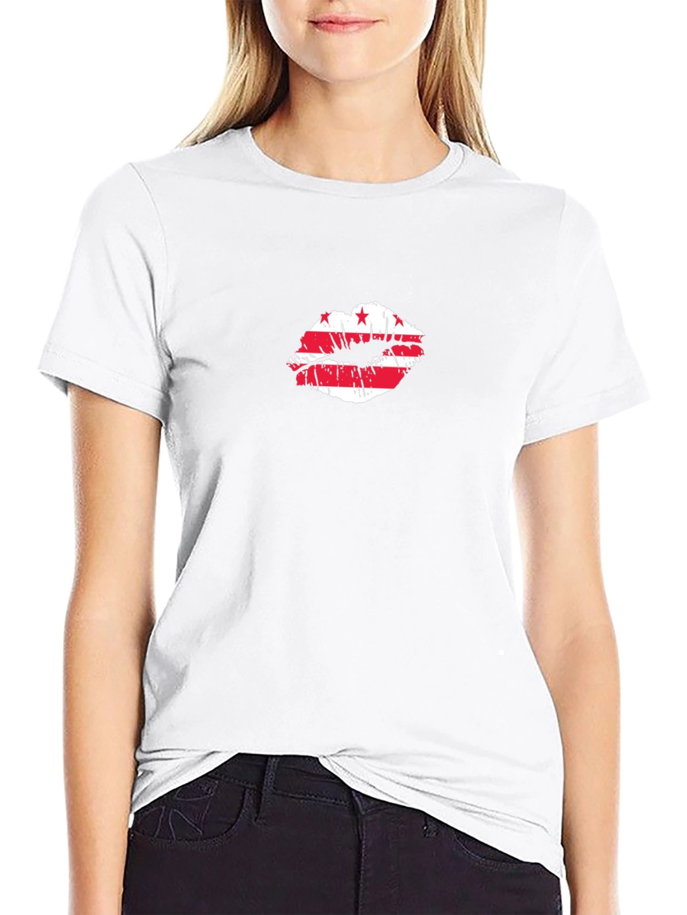 Kiss DC Flag Graphic Tee - Unisex Black T-Shirt