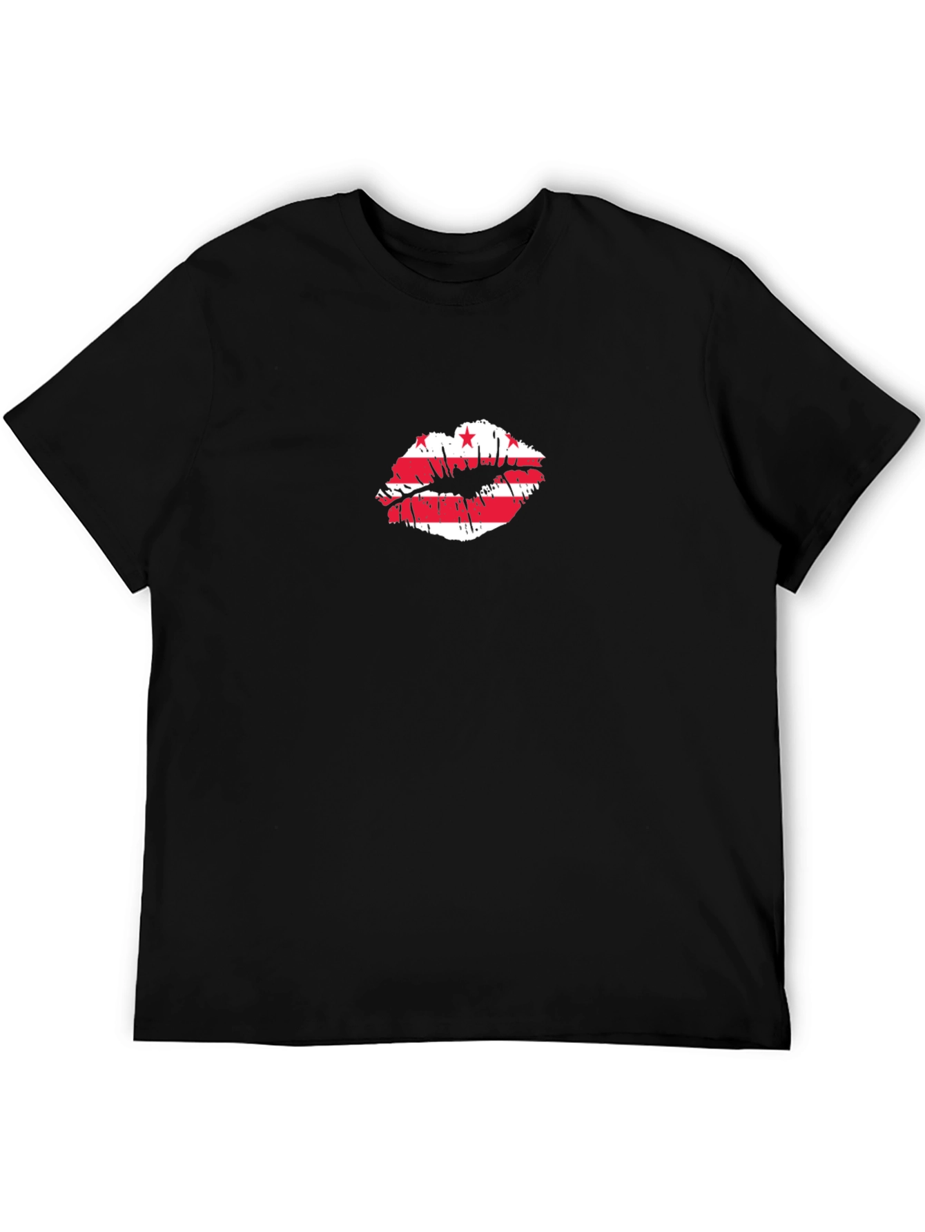 Kiss DC Flag Graphic Tee - Unisex Black T-Shirt