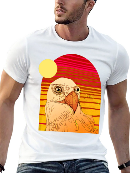 Abstract Bird Graphic T-Shirt