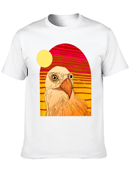Abstract Bird Graphic T-Shirt