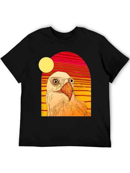 Abstract Bird Graphic T-Shirt