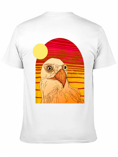 Abstract Bird Graphic T-Shirt