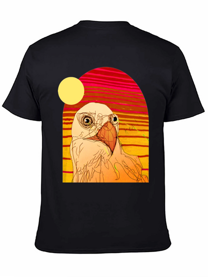 Abstract Bird Graphic T-Shirt