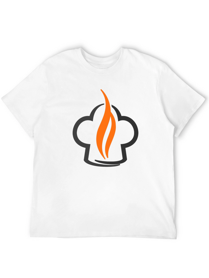 Chefs Flame Graphic Tee - Black Cotton Blend