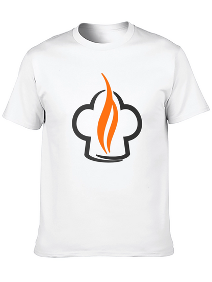 Chefs Flame Graphic Tee - Black Cotton Blend