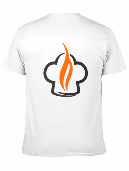 Chefs Flame Graphic Tee - Black Cotton Blend