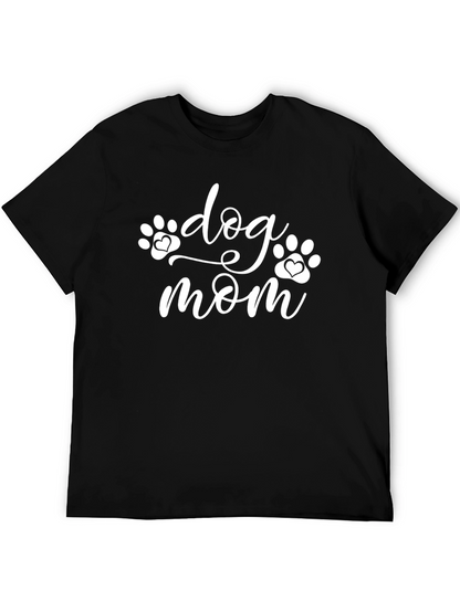 Dog Mom T-Shirt - Cute Paw Print Design