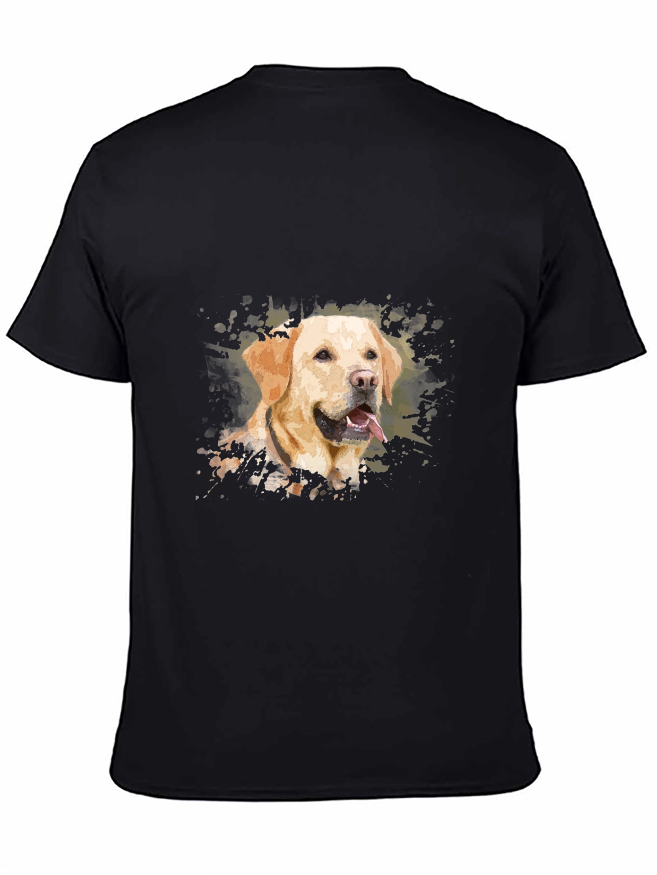 Labrador Dog Art Black T-Shirt