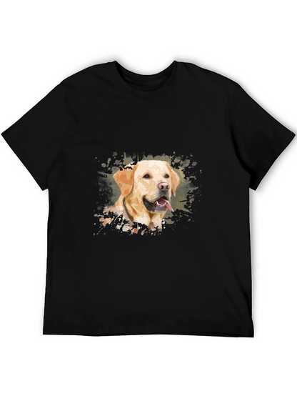 Labrador Dog Art Black T-Shirt