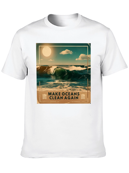 Ocean Waves Graphic Tee - Make Oceans Clean Again