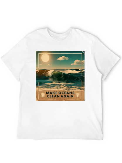 Ocean Waves Graphic Tee - Make Oceans Clean Again
