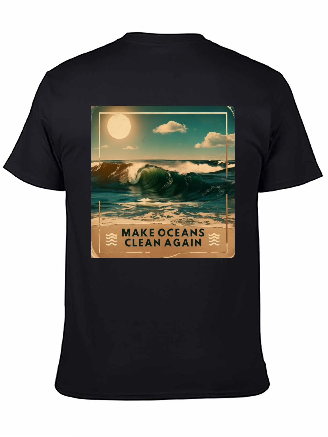 Ocean Waves Graphic Tee - Make Oceans Clean Again