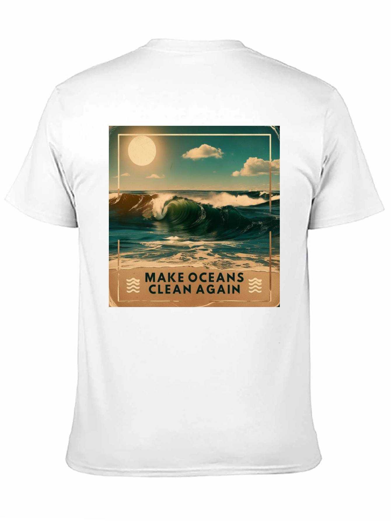 Ocean Waves Graphic Tee - Make Oceans Clean Again