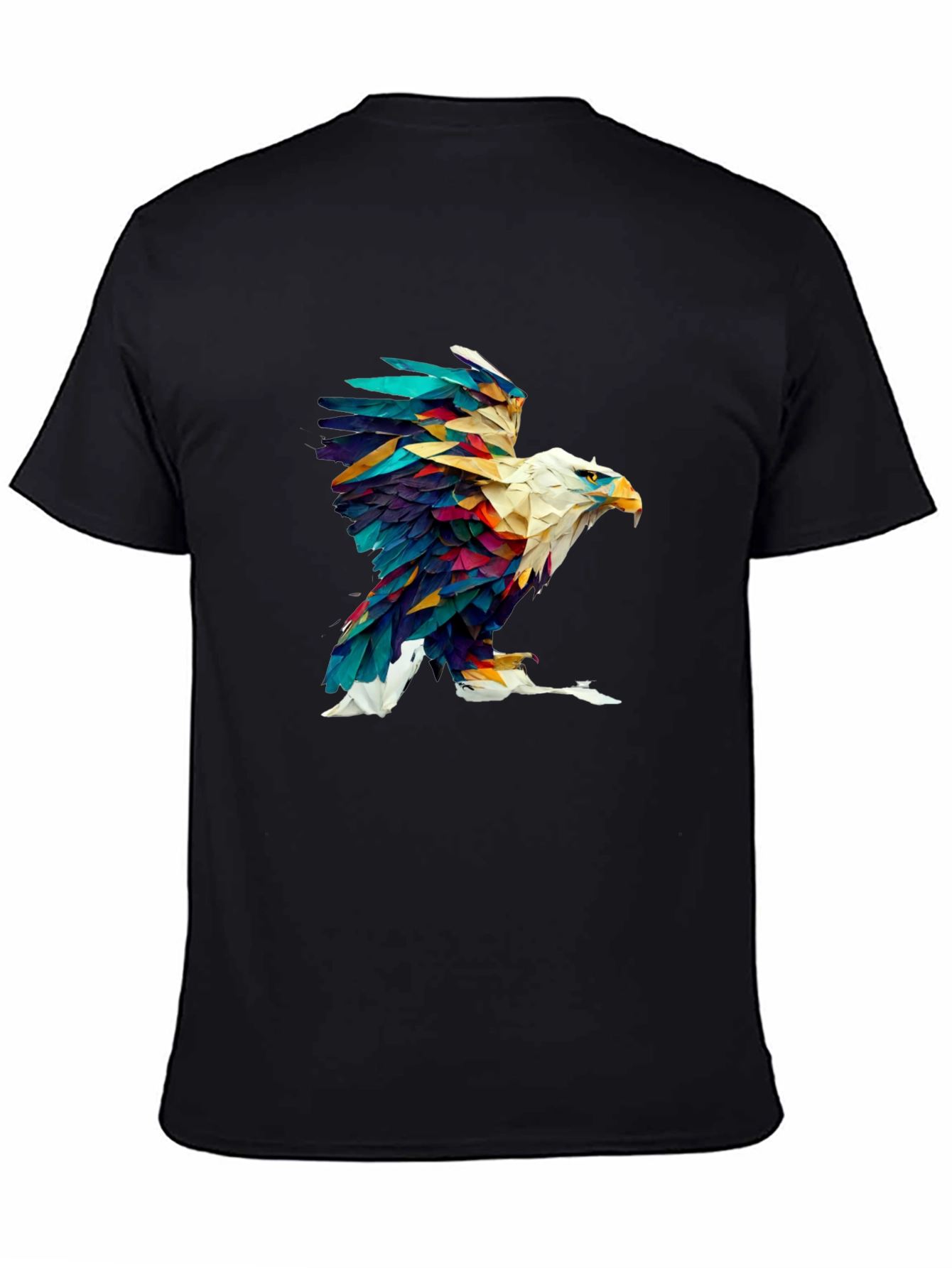 Abstract Eagle Graphic Black Tee