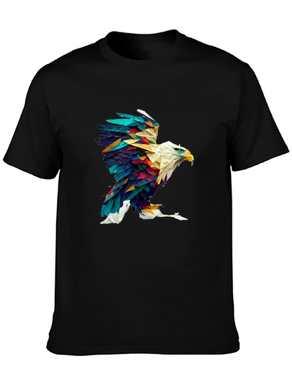 Abstract Eagle Graphic Black Tee