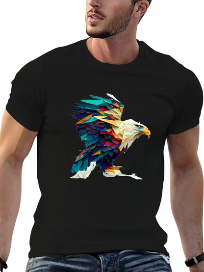 Abstract Eagle Graphic Black Tee