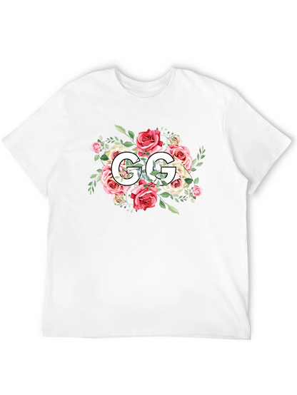 Floral GG Black T-Shirt