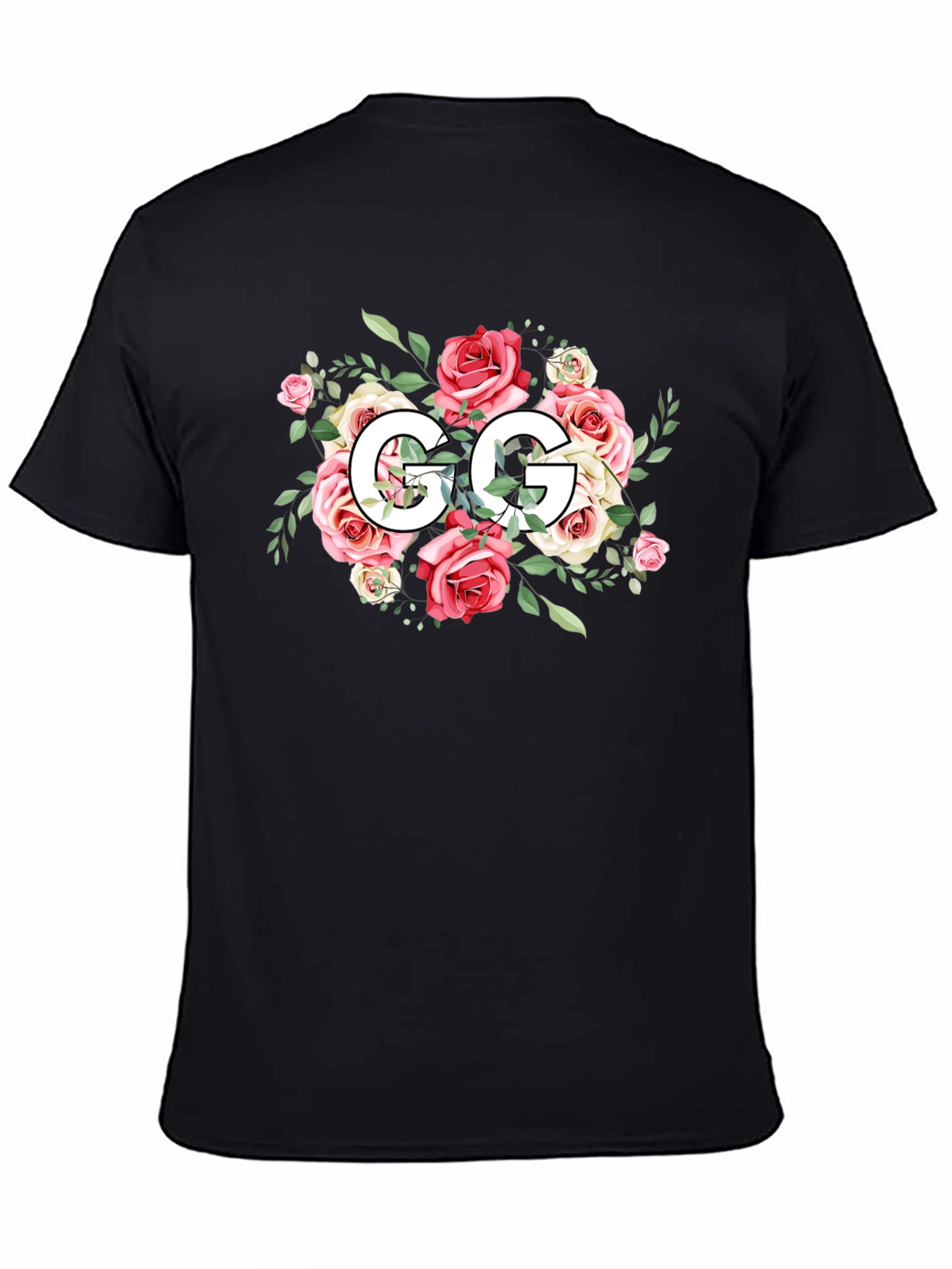 Floral GG Black T-Shirt
