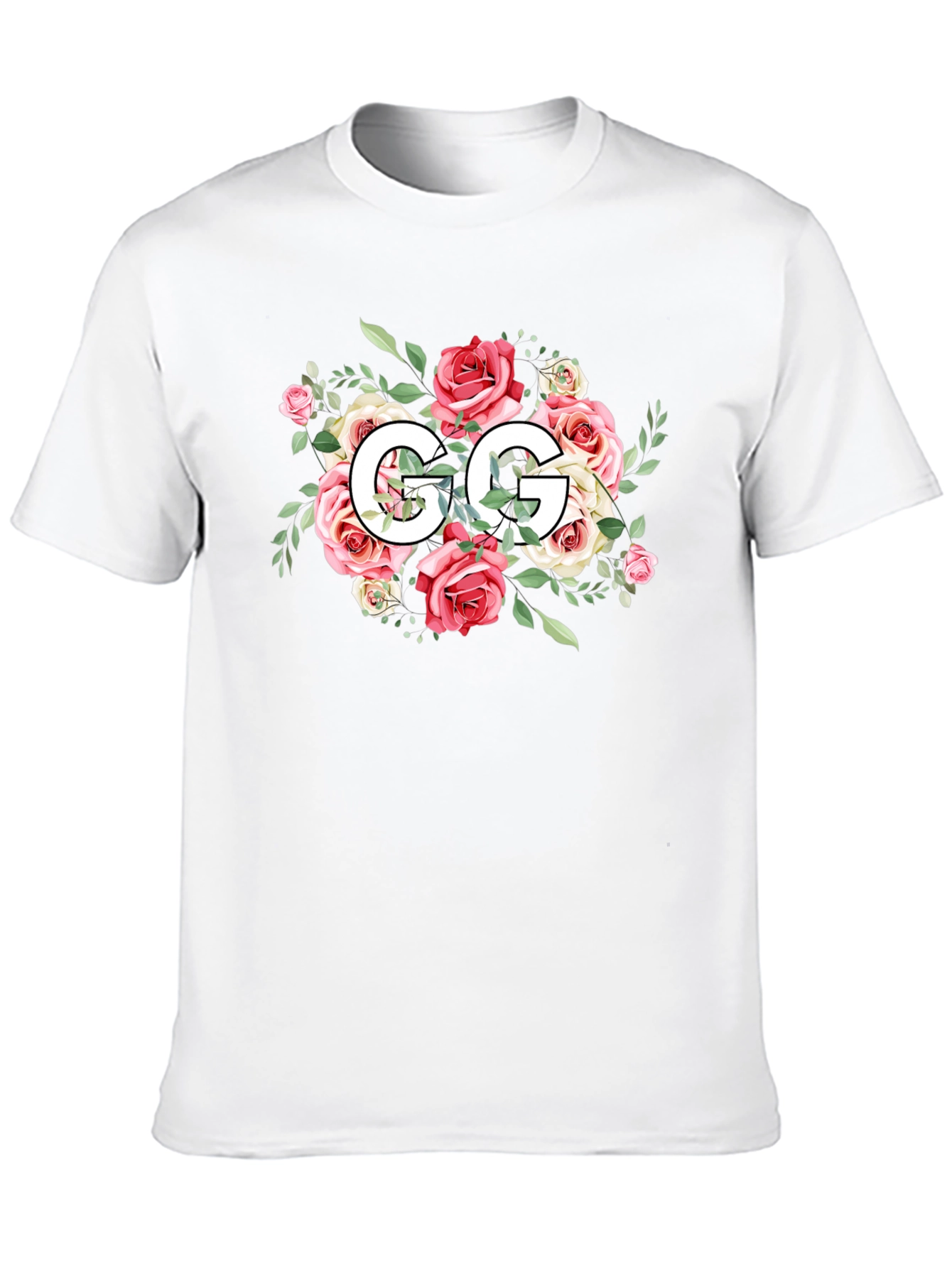 Floral GG Black T-Shirt