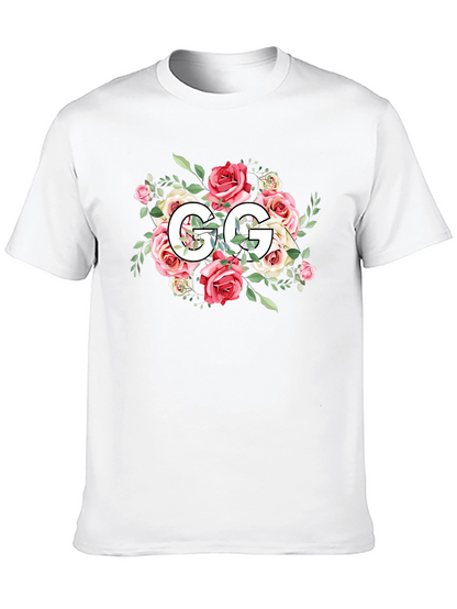 Floral GG Black T-Shirt