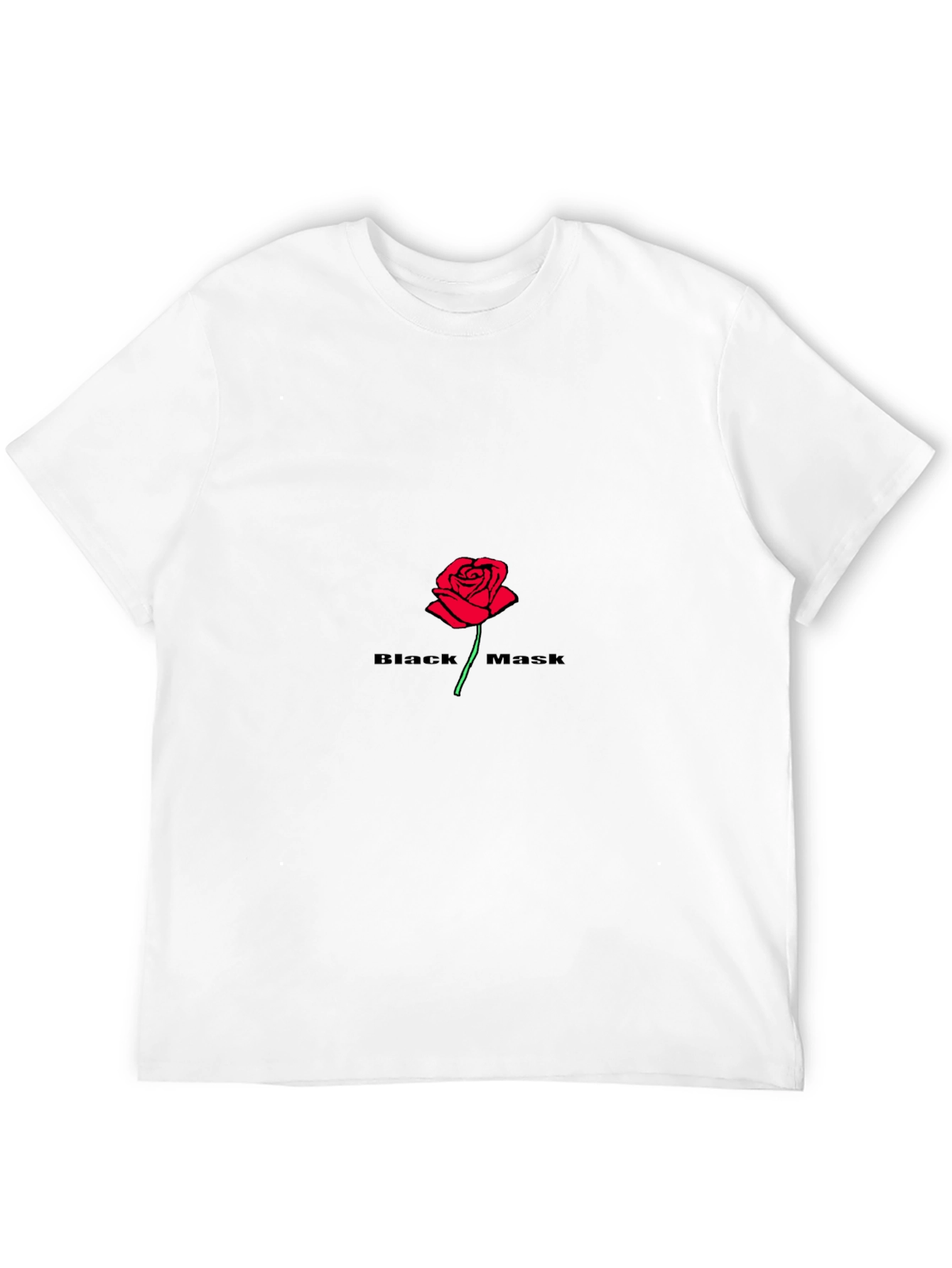Black Mask Rose Graphic T-Shirt
