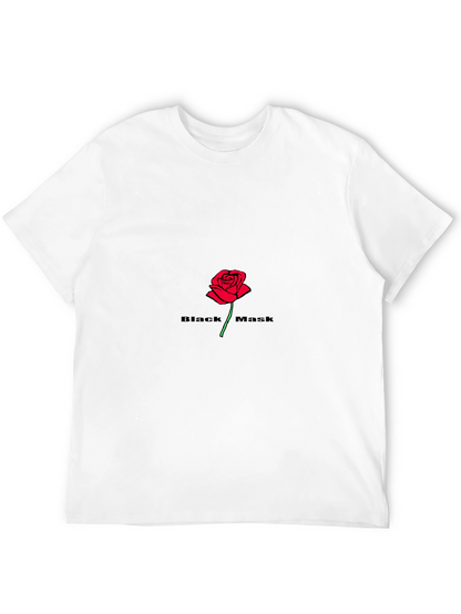 Black Mask Rose Graphic T-Shirt