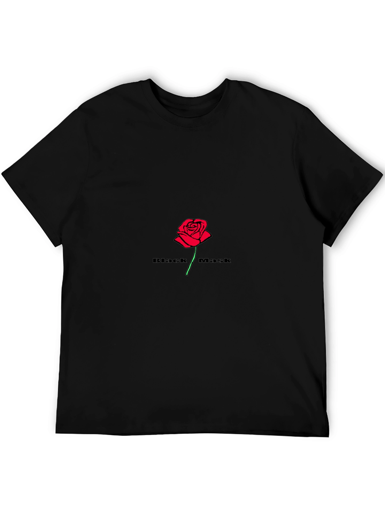 Black Mask Rose Graphic T-Shirt