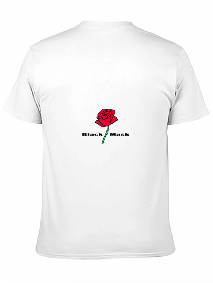 Black Mask Rose Graphic T-Shirt