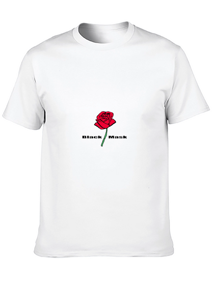Black Mask Rose Graphic T-Shirt