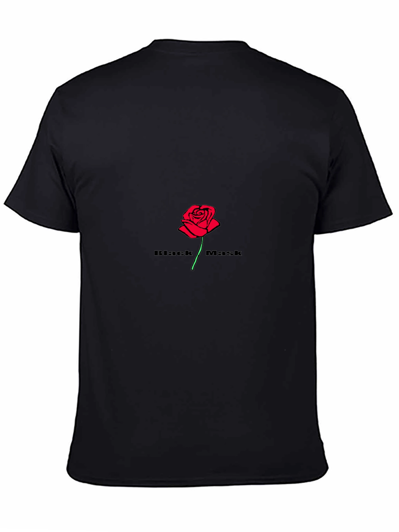 Black Mask Rose Graphic T-Shirt