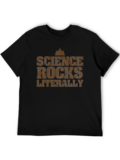 Science Rocks Literally Graphic Tee - Black
