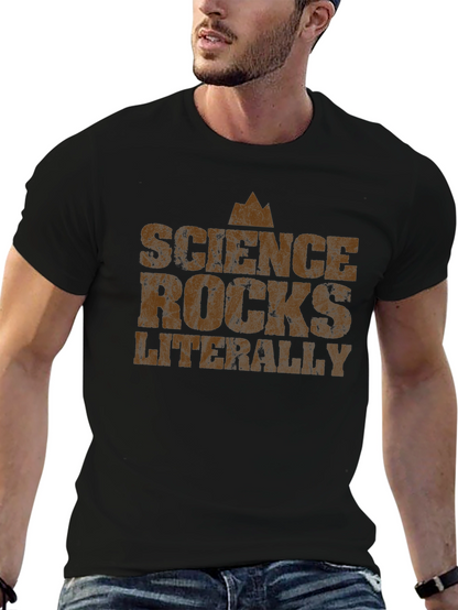 Science Rocks Literally Graphic Tee - Black